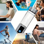 Bouteille d'eau alcaline rechargeable à hydrogène