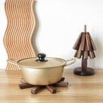 Ensemble Dessous de Plat en Bois de Noyer Naturel