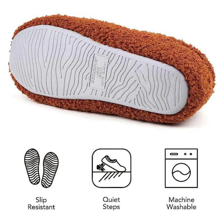 Fleeced Indoor Slipper with Closed Back