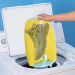 Microfiber washing bag for shoes with included stretchers