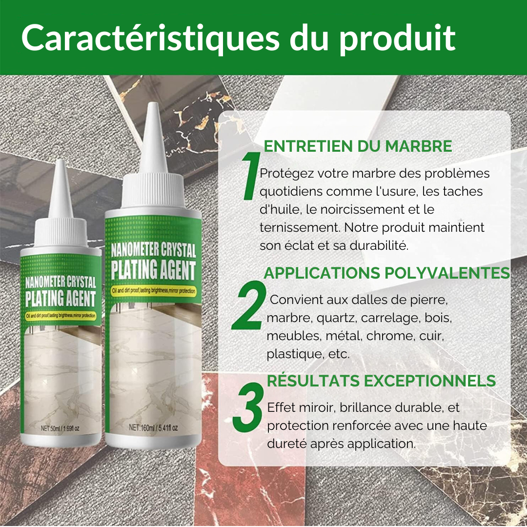 Nettoyant Marbre avec Protection Nanocristalline et Brillant