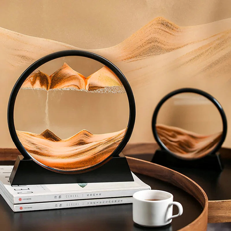 3D Hourglass Temporal Mirage Moving Landscape