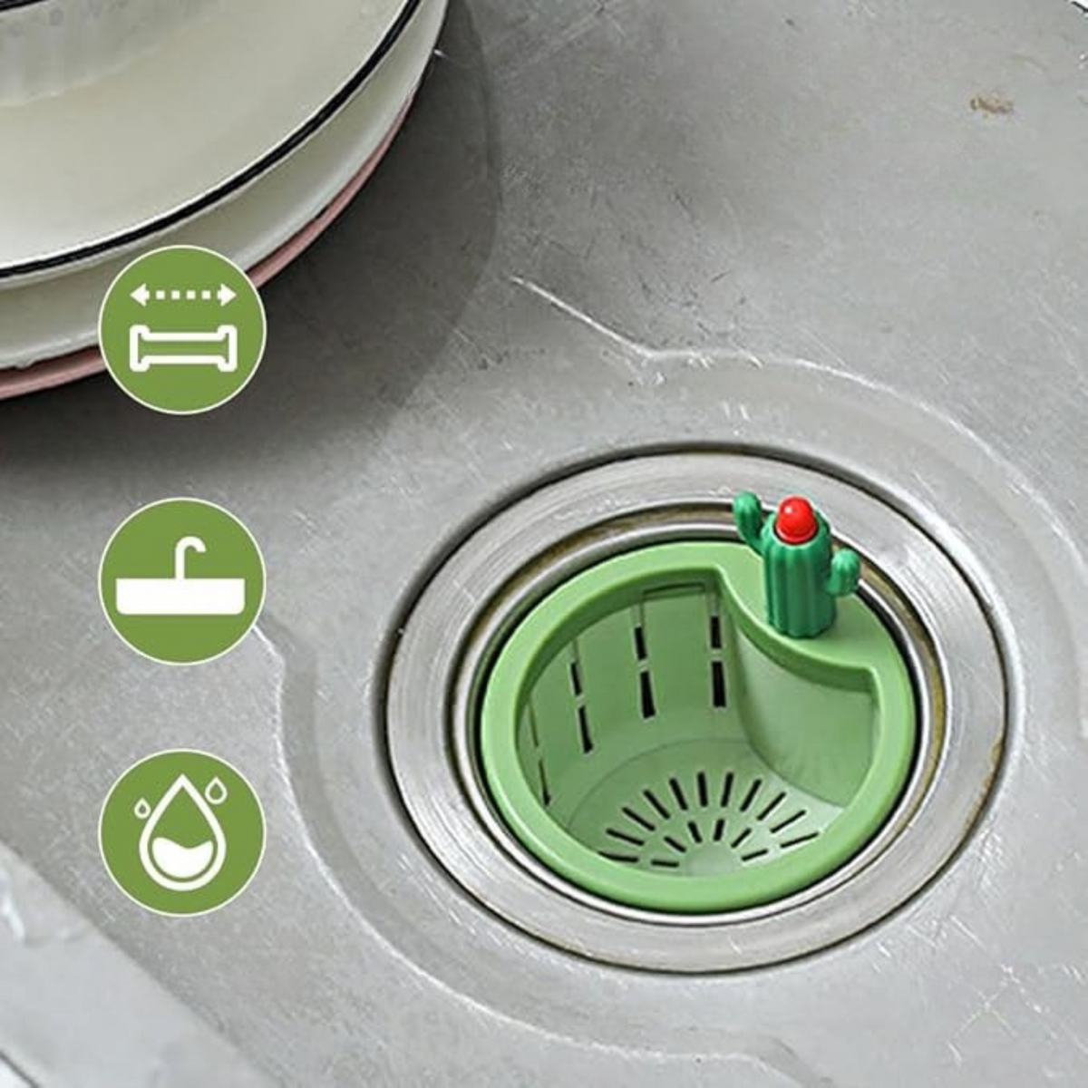 Bouchon Intelligent ÉcoFiltre pour Évier, Gestion Déchets