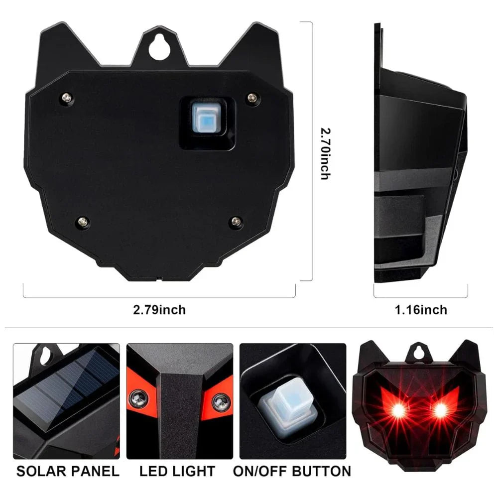 Outdoor solar repeller for nocturnal animals 2PCS