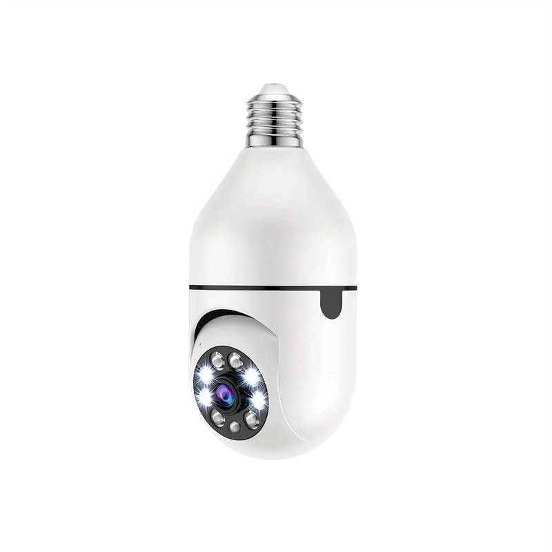 Caméra de sécurité HD WiFi avec montage ampoule, 64GB