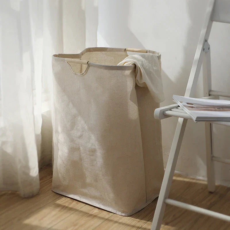 Panier à linge coton-lin style japonais