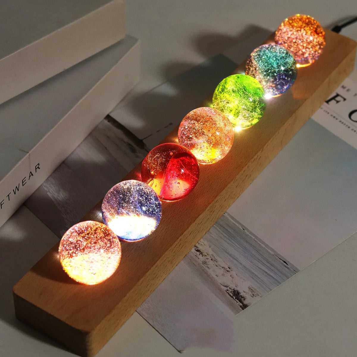 Lampe LED Sphère 7 Chakras