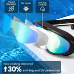 Lunettes de natation grand angle anti-buée