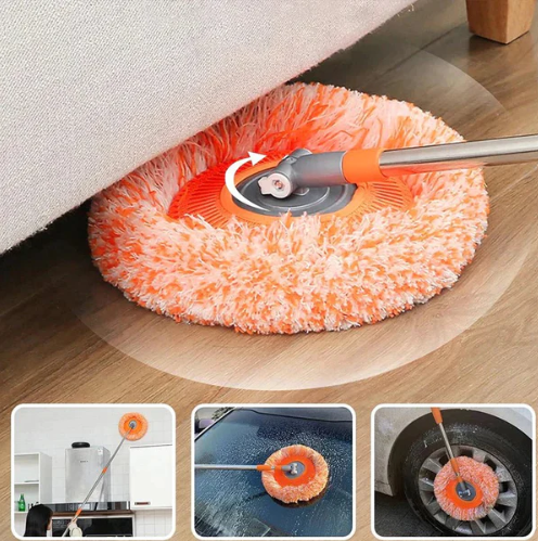 Microfiber Rotary Mop Telescopic Handle Bonus Head