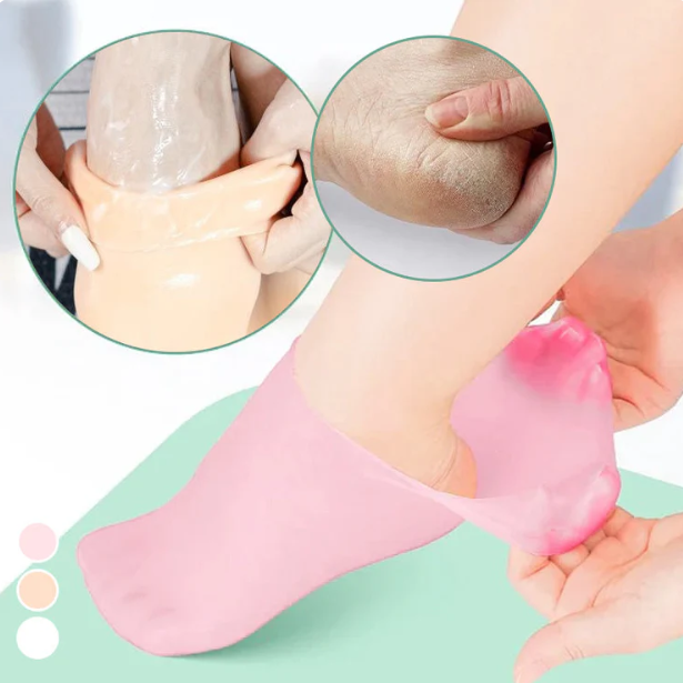 Chaussettes Spa Silicone pour Soins Intensifs Pieds - Soulagement Fissures Fatigue
