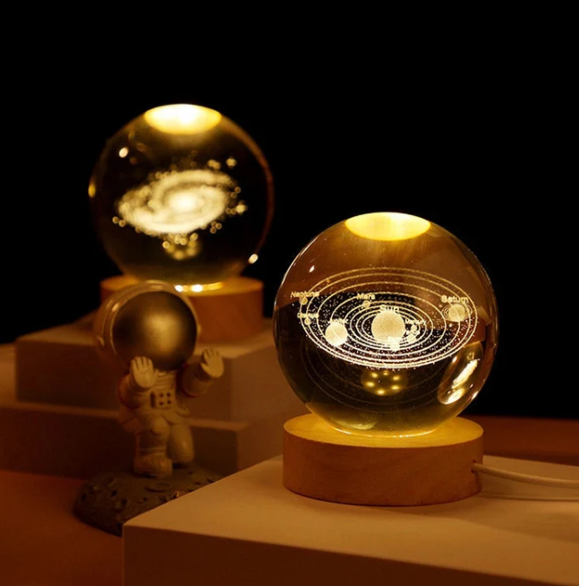 Lampe de nuit 3D céleste CrystalCosmos