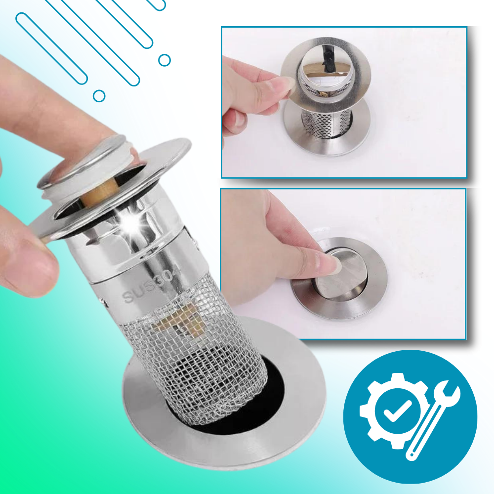 Retractable Sink Stopper with Odor Prevention