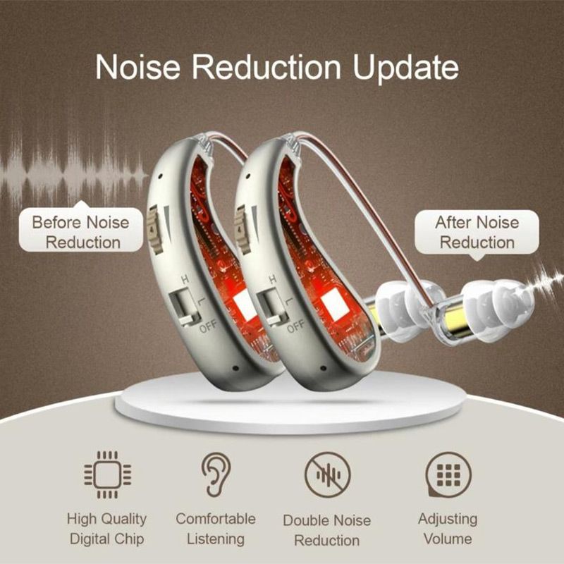 Rechargeable Bluetooth Hearing Aid Headphones for Seniors