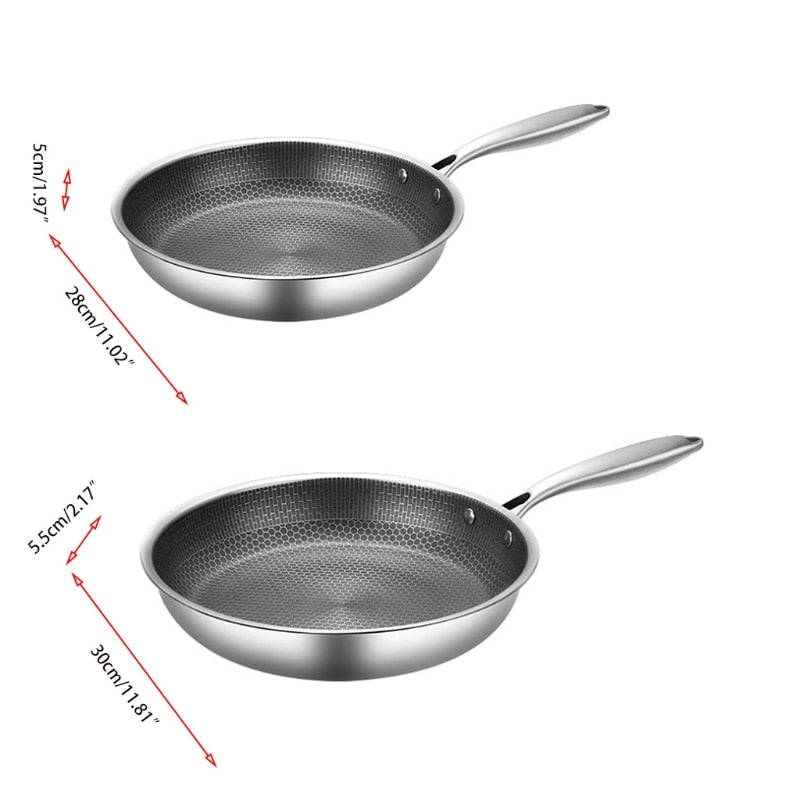 Non-stick stainless steel pan
