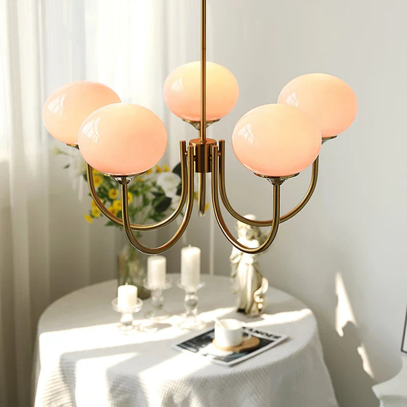 Lustre Macaron Élégance Florale Suspendu Design