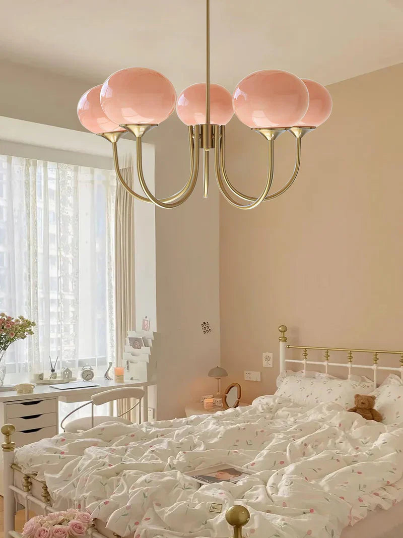 Lustre Macaron Élégance Florale Suspendu Design