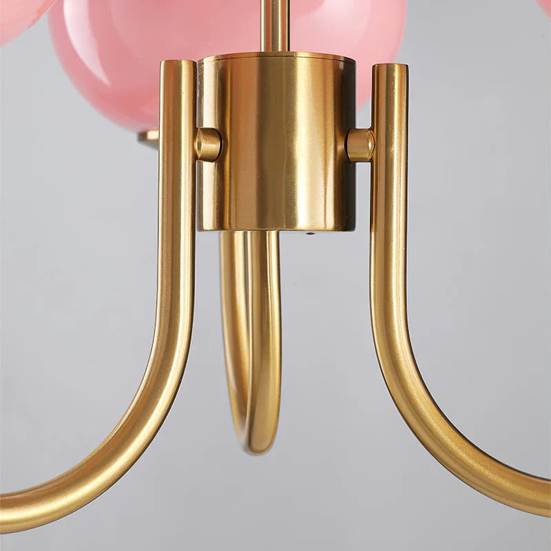 Lustre Macaron Élégance Florale Suspendu Design