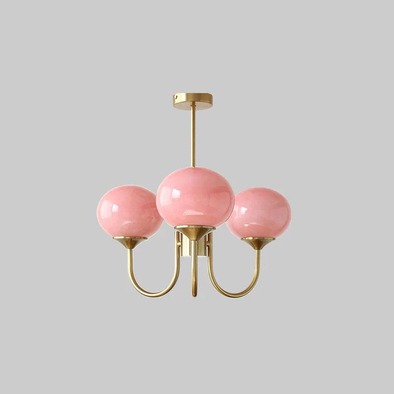 Lustre Macaron Élégance Florale Suspendu Design