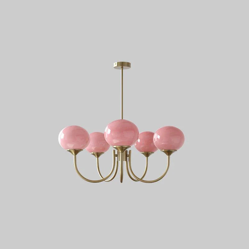Lustre Macaron Élégance Florale Suspendu Design