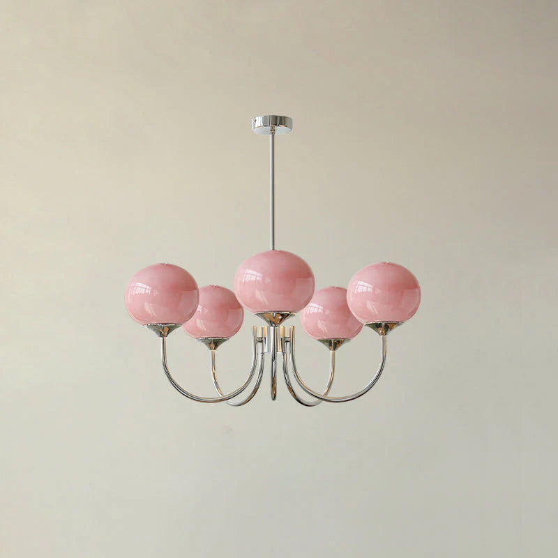Lustre Macaron Élégance Florale Suspendu Design