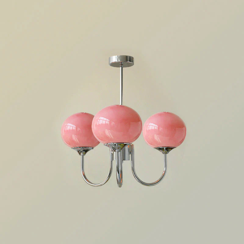 Lustre Macaron Élégance Florale Suspendu Design