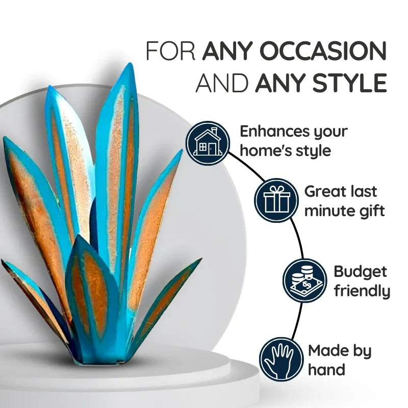 Metal Agave Americana Decor Plant