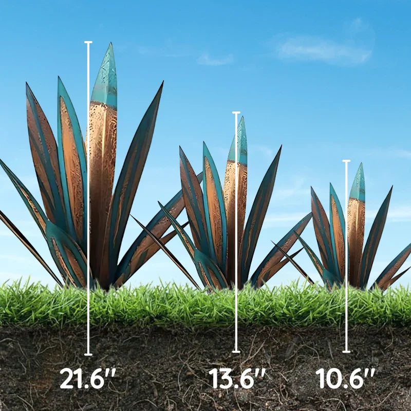 Metal Agave Americana Decor Plant