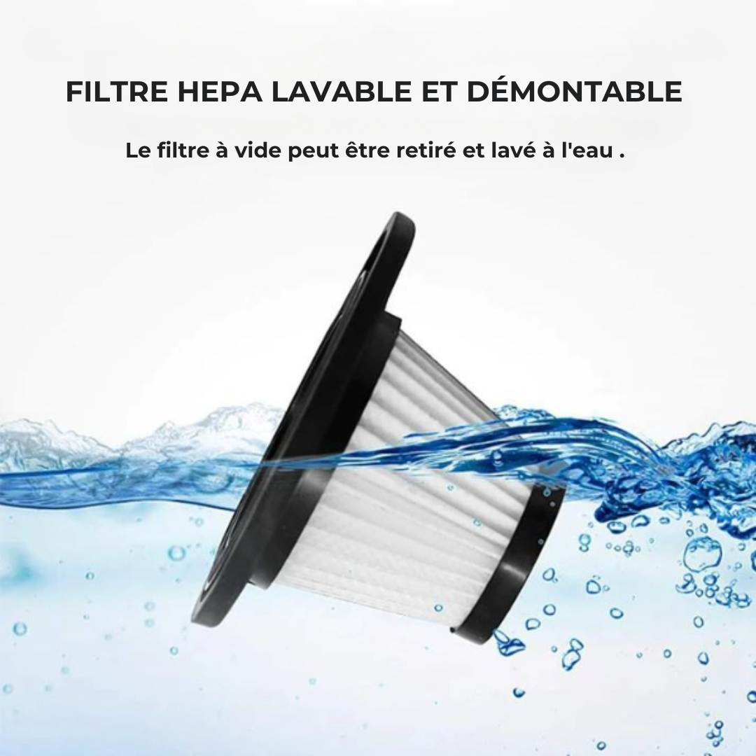 Aspirateur Main Sans Fil Compact Puissant - Nettoyage Efficace