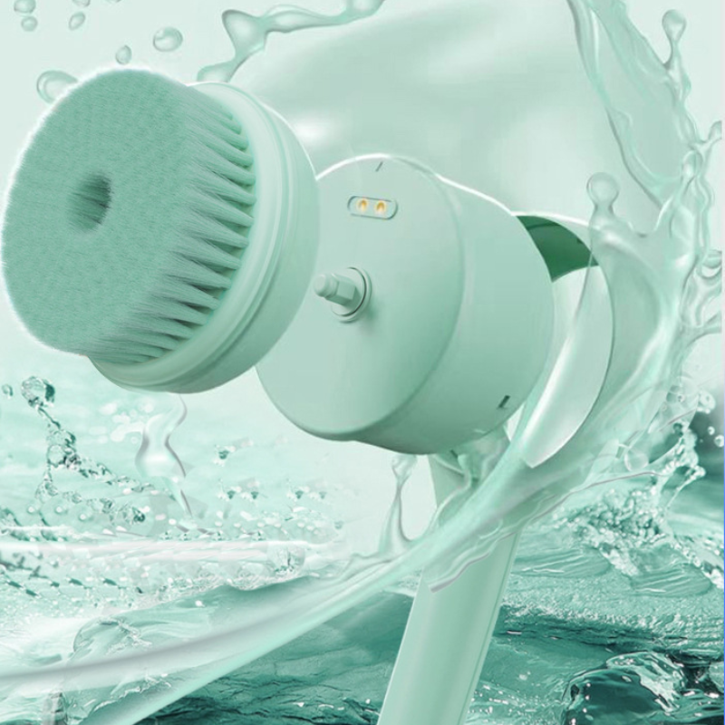 Brosse de Bain Électronique Double Poignée pour Nettoyage Facile