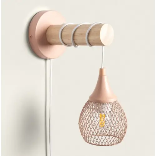 Applique Murale Élégance en Bois et Métal Design