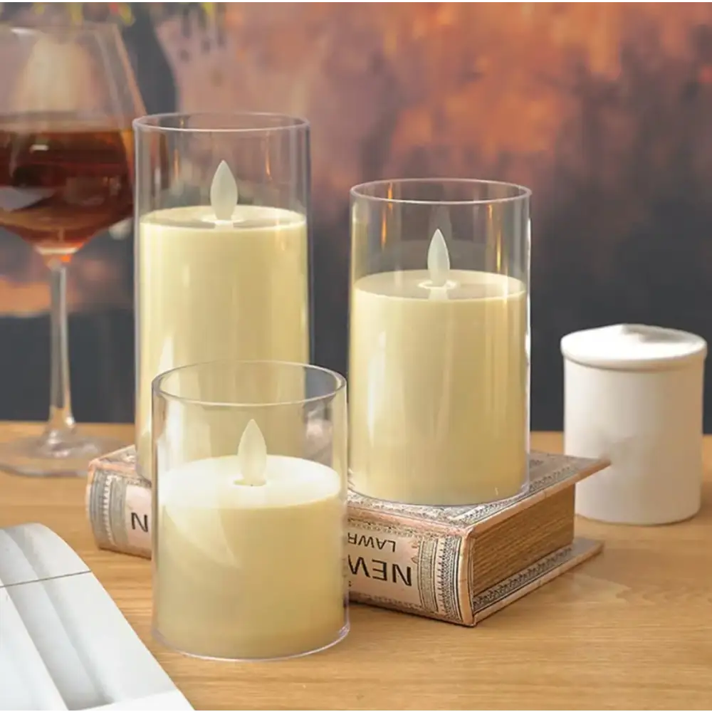 Bougies LED sans Flamme Premium, Lot de 3
