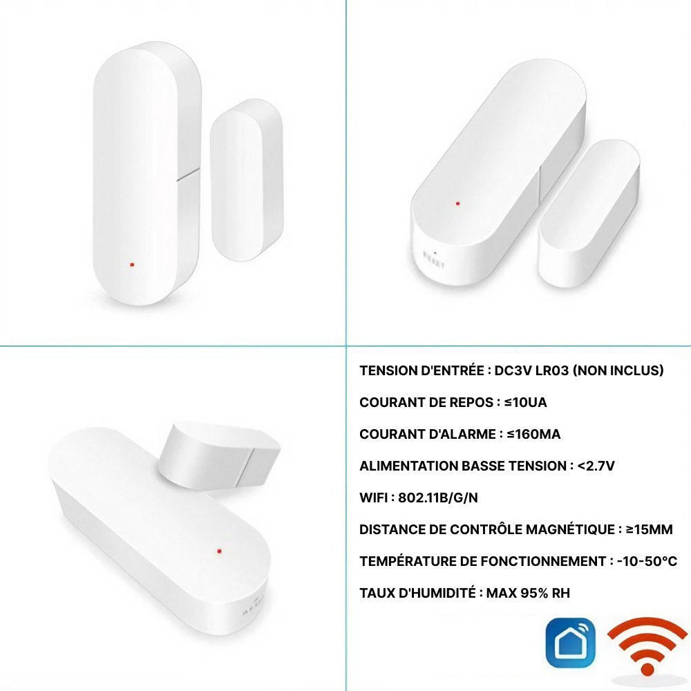 Détecteur d'ouverture de porte intelligent connecté