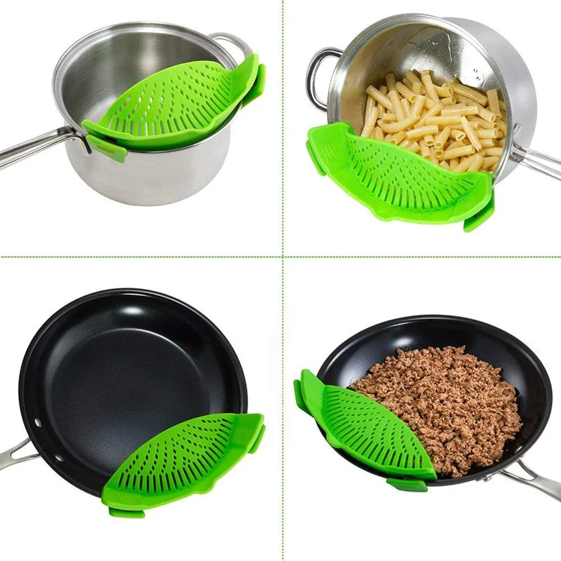 Passoire en Silicone Universelle pour Casserole - Clip-on