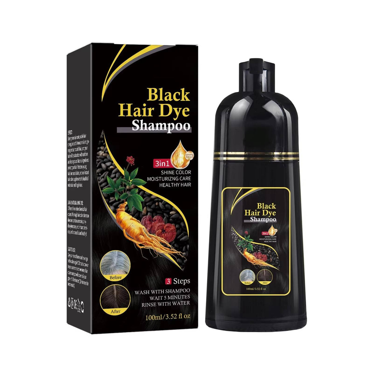 Black Shampoo for Hair Dyeing