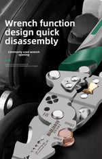 Multifunction tool for stripping wires