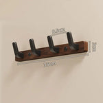 Minimalist Wall-Mounted Coat Hook, Wood & Metal