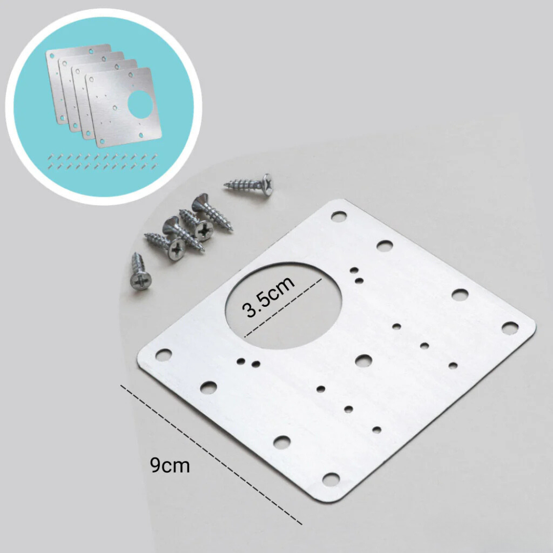 Kit Réparation Charnières Acier Inox Fix'Armoire 4 pcs