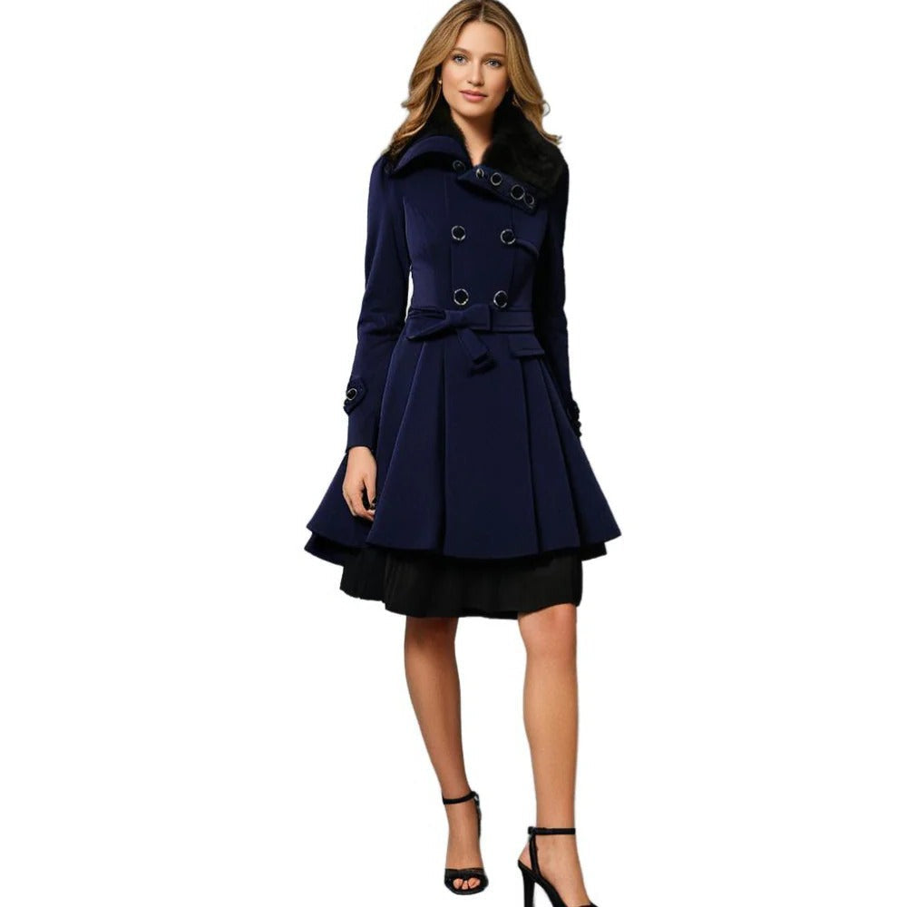 Long and warm winter coat for women