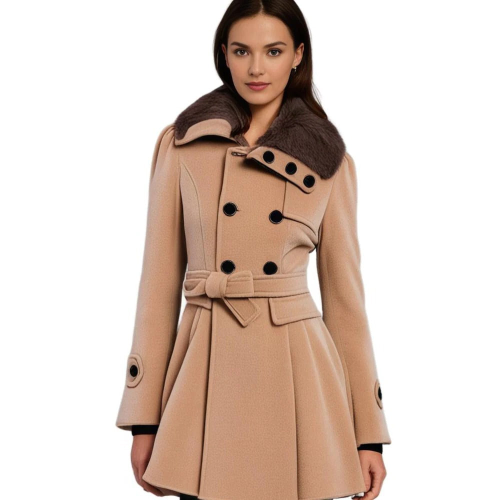 Long and warm winter coat for women