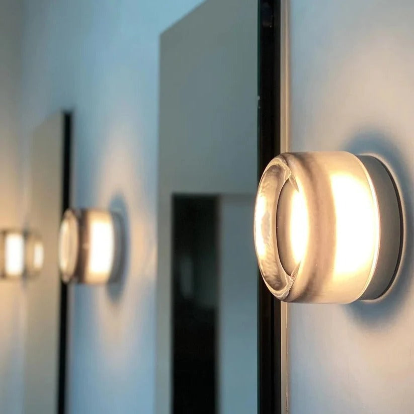 LED Wall Sconce with Textured Glass