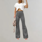 Trendy corduroy flared pants