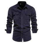 Chemise en velours côtelé homme