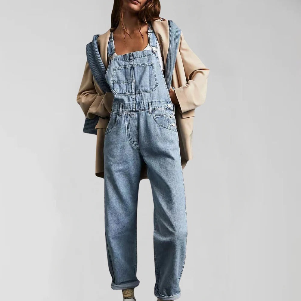 Trendy denim jumpsuit for women