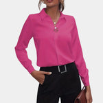 Chemise Femme Élégant Uni Taille Unique