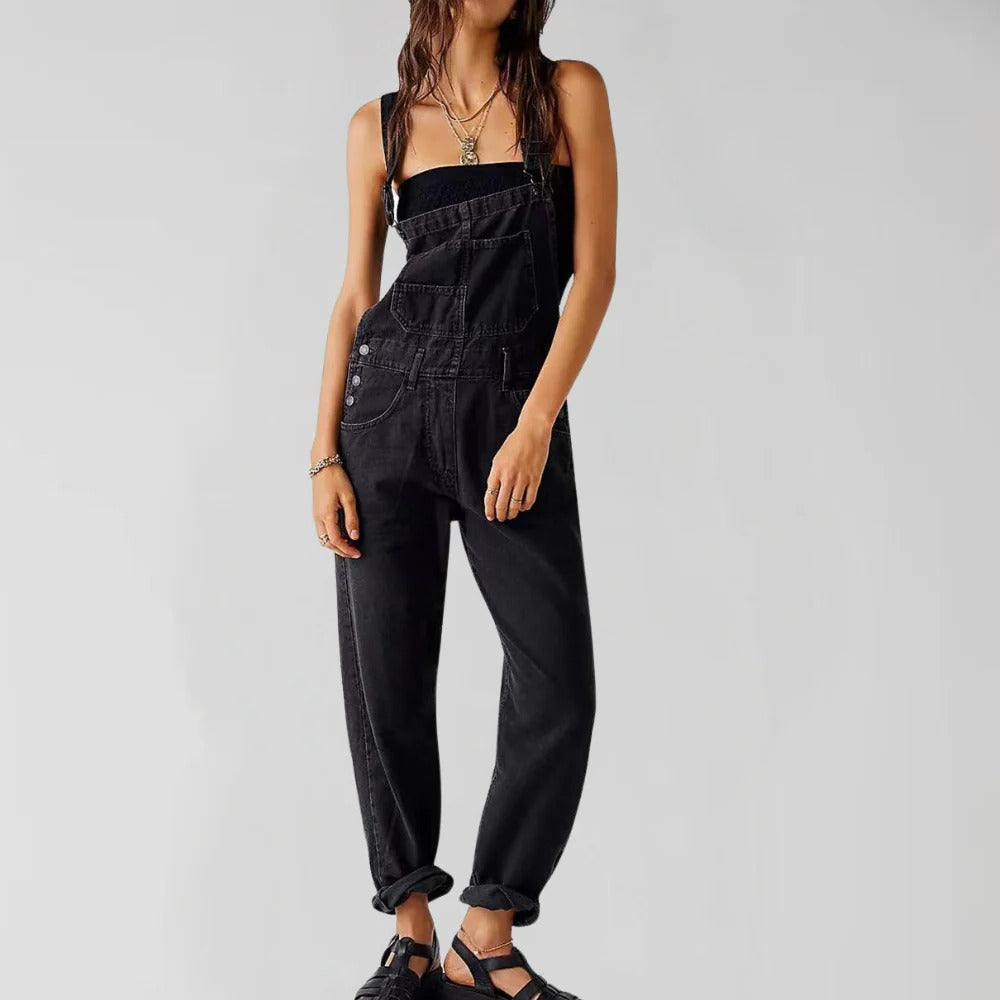 Trendy denim jumpsuit for women