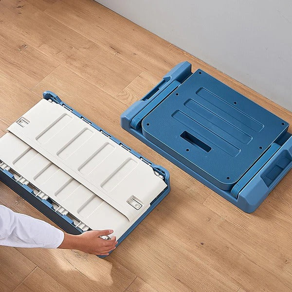 Bac de rangement pliable avec siège intérieur/extérieur