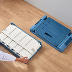 Bac de rangement pliable avec siège intérieur/extérieur