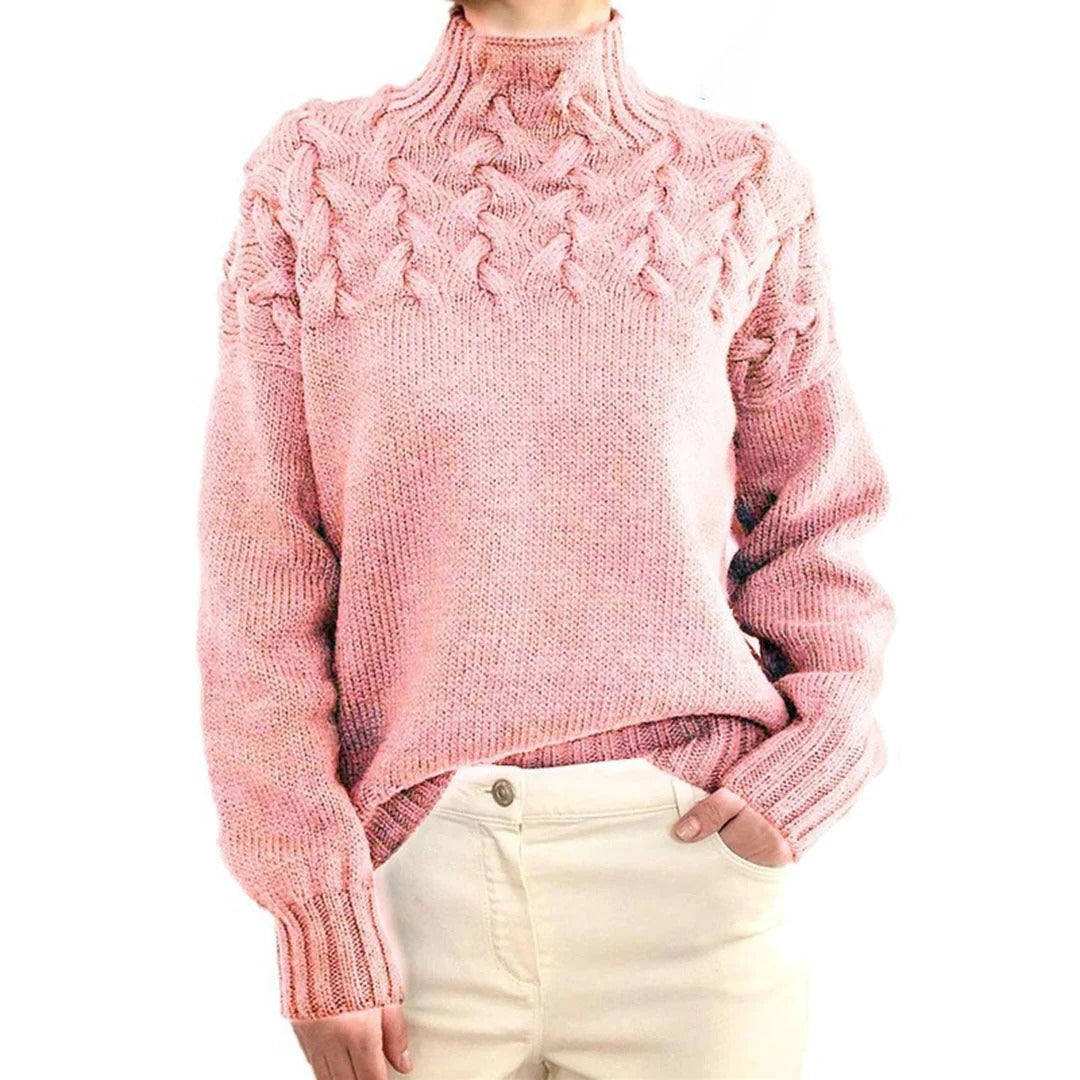 Knitted turtleneck sweater for women