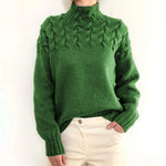 Knitted turtleneck sweater for women
