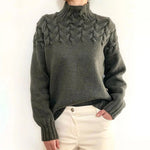 Knitted turtleneck sweater for women